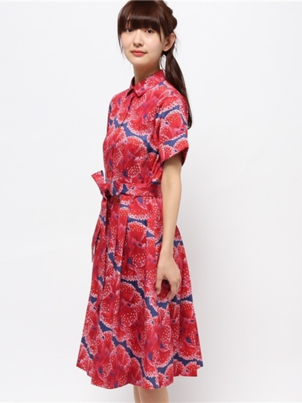 Zac Posen Brooks Brothers Red Floral Shirt Dress - Picture 2 of 8